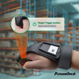 GS02 POSUNITECH Glove Barcode Scanner Wearable Zebra Reader #3