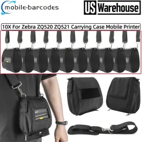 Universal P1063406-037 10x For Zebra Zq520 Zq521 Carrying Case Mobile Printer With Shoulder Strap Black
