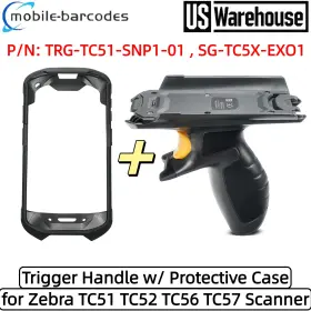 Universal Sg-tc5x-exo1 Trigger Handle With Protective Case For Zebra Tc51 Tc52 Tc56 Tc57 Barcode Scanner