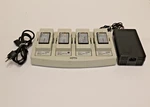 Symbol 4-slot Battery Charger 20-33569-01r W/ 4 Batteries 82-127912-01 Rev C. Fixed Price $49.99.