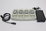 Symbol 4-slot Battery Charger 20-33569-01r W/ 4 Batteries 82-127912-01 Rev B. Fixed Price $49.99.