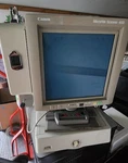 Canon Microfilm Scanner 400 W/changer Operator On Side- Untested. Fixed Price $160.00.