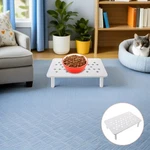 Automatic Feeder Stand Adjustable Height Elevated Shelf Cat Feeding. Fixed Price $60.02.